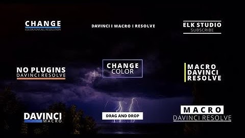 Titles Macro 3 DaVinci Resolve Macros