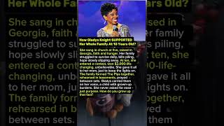 How Gladys Knight SUPPORTED Her Whole Family At 10 Years Old The Pips