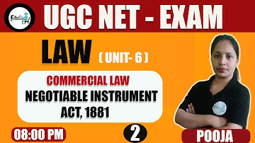 UGC NET Law December 2023 | UGC 🔥FREE LAW LIVE CLASS | LAW Syllabus 2023 | NEGOTIABLE INSTRUMENT ACT