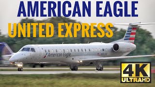 American Eagle & United Express Airlines TURN AND BURN screaming take off