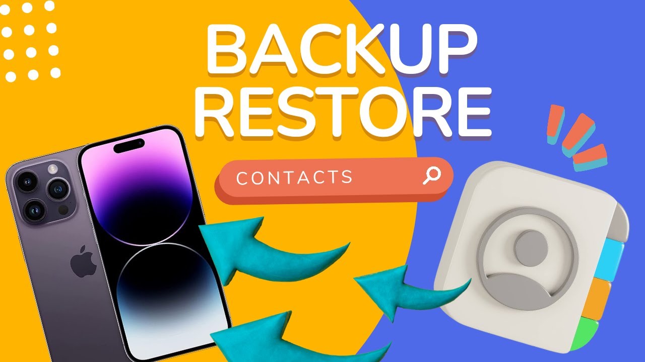 How to Backup and Restore Data / Your Contacts on Iphone - YouTube