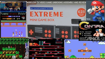 EXTREME MINI GAME BOX WIRELESS TV VIDEO GAME UNBOXING ASSEMBLY AND REVIEW IN TELUGU