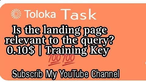 Is the landing page relevant to the query? 0.10$ | Training Key. 💯💯