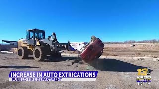 Pueblo Fire Department sees increase in auto extrications, firefighters go through training