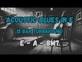 Acoustic blues backing track in E