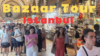 Istanbul Bazaar Tour, TURKEY🇹🇷, Egyptian ‌Bazaar  to Mahmutpaşa 2025, 4k 60fps ( subtitle )