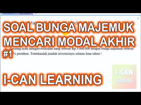 Kelas 10 Bunga Majemuk Menghitung Modal Akhir Jika Diketahui Bunga Majemuk Youtube