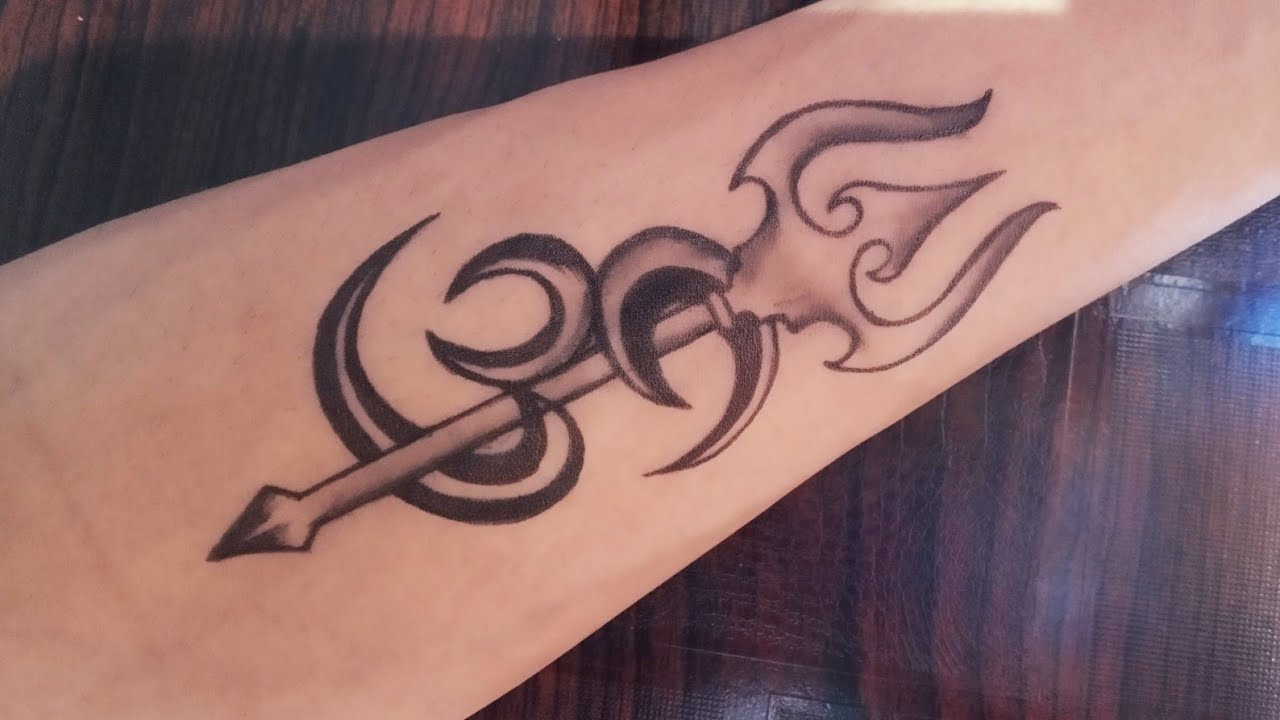 Trishul Tattoo on Hand with Mahamrityunjay Mantra: Embrace the Divine  Symbolism