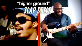 Famous Slap Bass on a classic! Stevie Wonder “Higher Ground” | Slap Bass Tips Net Worth