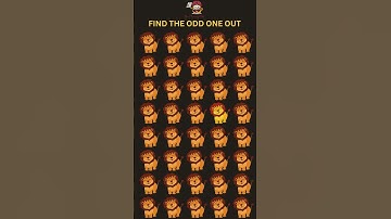 Catch the Odd One Out Lion 🦁🔥| Emoji Puzzle | Eye Test  #shorts #oddoneout