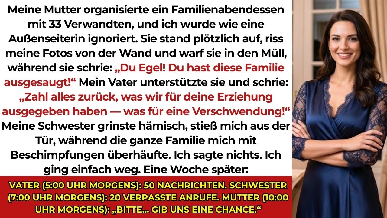 Der Sonntag, an dem meine Mutter meine Bilder von der Wand riss und sie in den Mülleimer warf, während mein Vater mich eine „verschwendete Investition“ nannte, war nicht der schlimmste Teil....