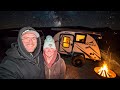 Winter Camping with Dogs (16°F) Heated Teardrop