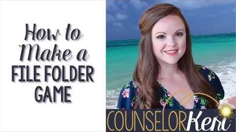 One of My Favorite School Counseling Activities: File Folder Games!