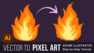 convert vector graphics to pixel art in adobe illustrator