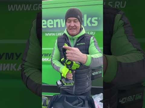 Аккумуляторная цепная мини пила Greenworks G24MCS10, 24V, 10 см (арт 2008207)