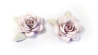 Rosa espiral ou enrolada | Molde para imprimir / Silhouette