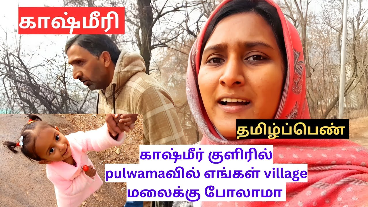 காஷ்மீர் குளிரில் 😊  pulwamaவில் எங்கள் village மலைக்கு போலாமா #pulwama #vlog #tamil #kashmir