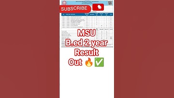 MSU ( Maa shakumbhari university)B.ed 2 year result out✅🎯#B.ed2year #bedexam2025 #exam #crackexam