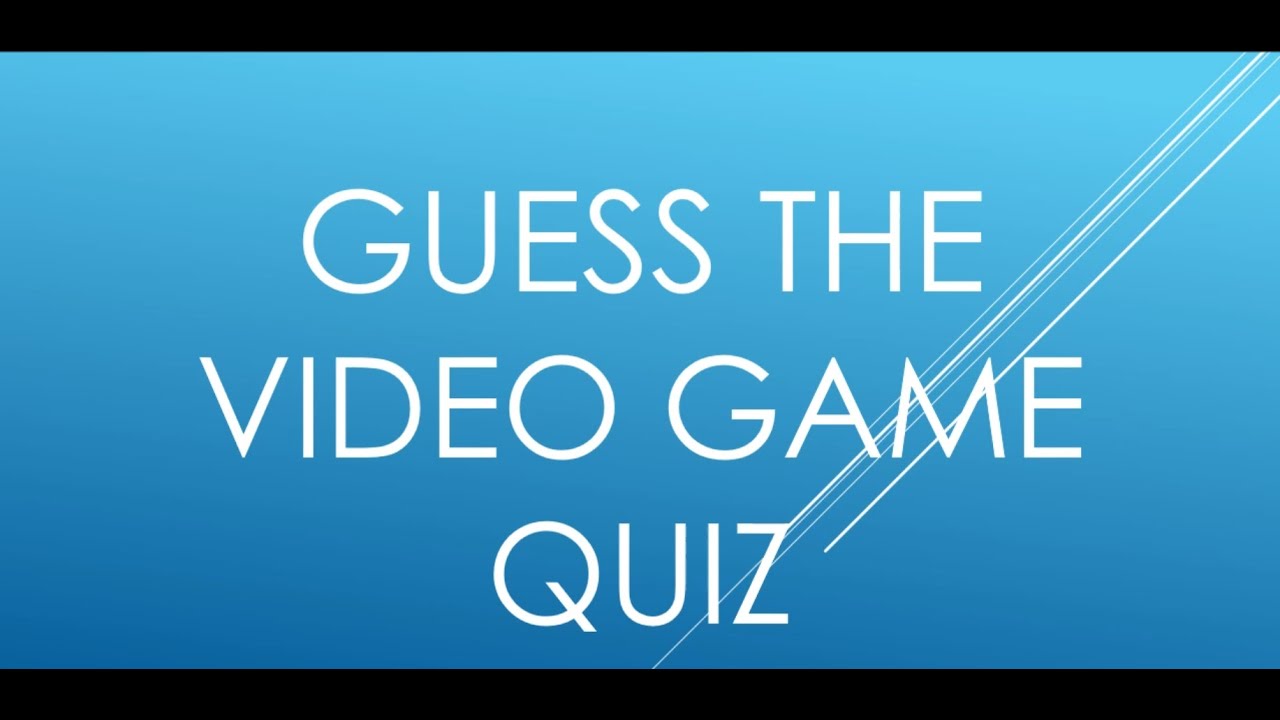 Guess the Year (Video Game) Quiz - YouTube