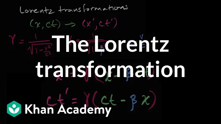 Introduction to the Lorentz transformation | Special relativity | Physics | Khan Academy