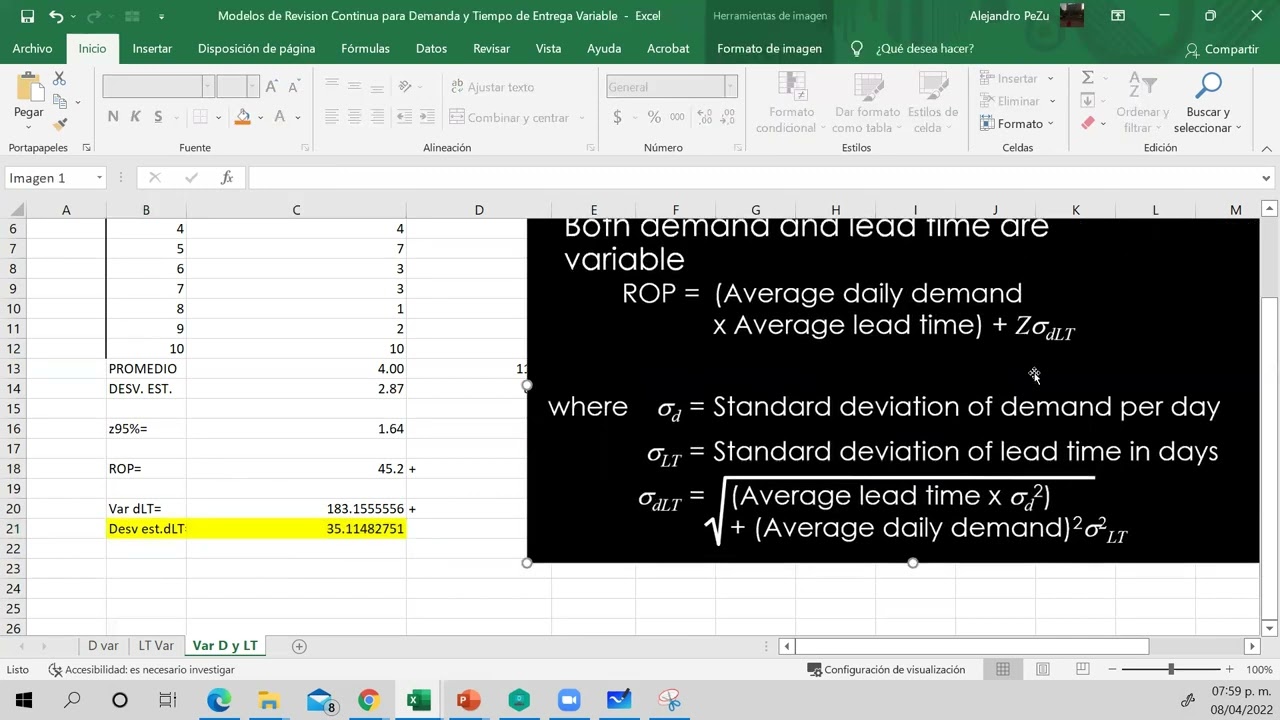 Ejemplos de Modelos de Revisión Continua para Tiempo de Entrega y Demanda Variable