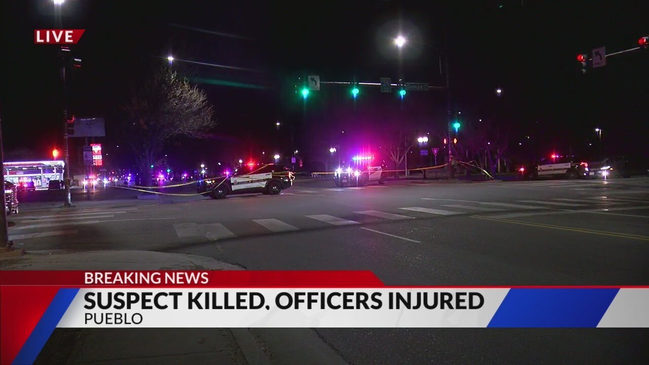 Suspect dead, three officers injured in Pueblo shooting - YouTube