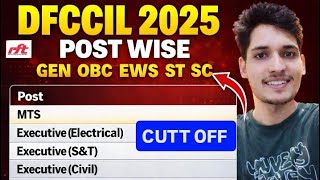 DFCCIL Cut Off 2025 | Post Wise Cut Off for MTS, Executive & JM | GEN OBC EWS SC ST | #dfccilcbt2 screenshot 1