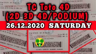 Toto 4d 26 12 2020 Sabtu Test Card Tc Youtube Toto 4d 26 12 2020 Sabtu Test Card Tc Youtube