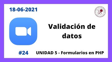 Fundamentos de Programación 💻 Clase 24 [18/06/2021] 👉 PHP  - validación de datos