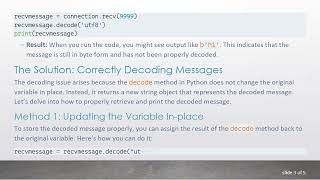 Solving the Issue of Socket Message Decoding in Python Chat Applications