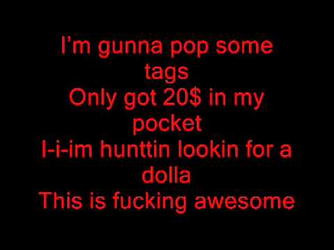 (+) Macklemore - Thrift Shop Ft. Wanz Lyrics On Screen