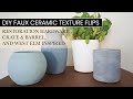 DIY Faux Ceramic Vases, Planters, and Candle // West Elm, Restoration Hardware, Crate & Barrel Dupes