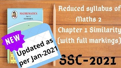 Syllabus reduction of Maths 2 Chapter 1, class 10 SSC (Mah board) (with textbook markings)