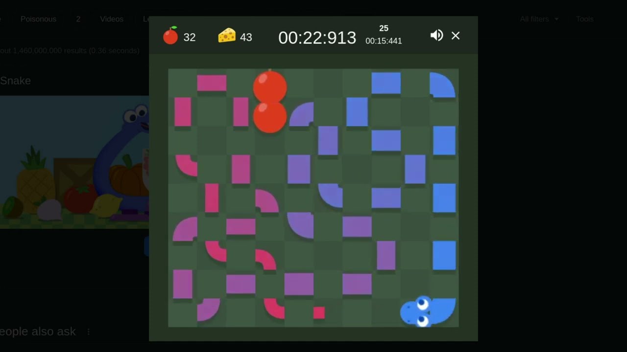 Google Snake Speedrun for the New Year 