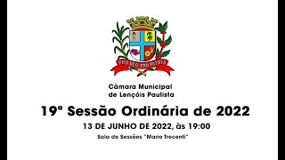 19ª Sessão Ordinária de 2022