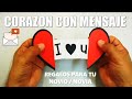 Corazón Con Mensaje Oculto / Regalos Perfectos Para tu Novio /Novia 2019