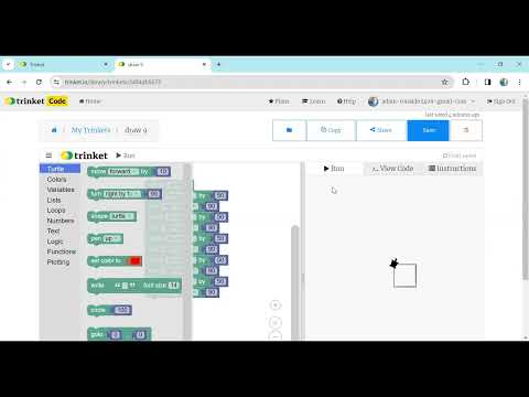 eduSTEMlab: Adam drawing 9 and 2 with Python Turtle