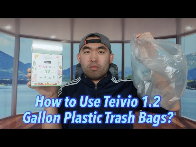  2.5 Gallon Strong Trash Bags Garbage Bags by Teivio