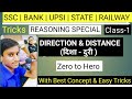 DIRECTIONS &amp; DISTANCE ( दिशा - दुरी )part 1 | DIRECTION TRICK REASONING Javed sir Neem ka thana