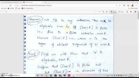 Every finite extension of a field is algebraic extension