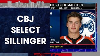 CBJ select Cole Sillinger w/ 12th overall pick
