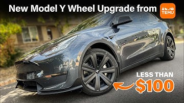 New Tesla Model Y Wheel Covers Upgrade for less than $100 from Temu! #temu