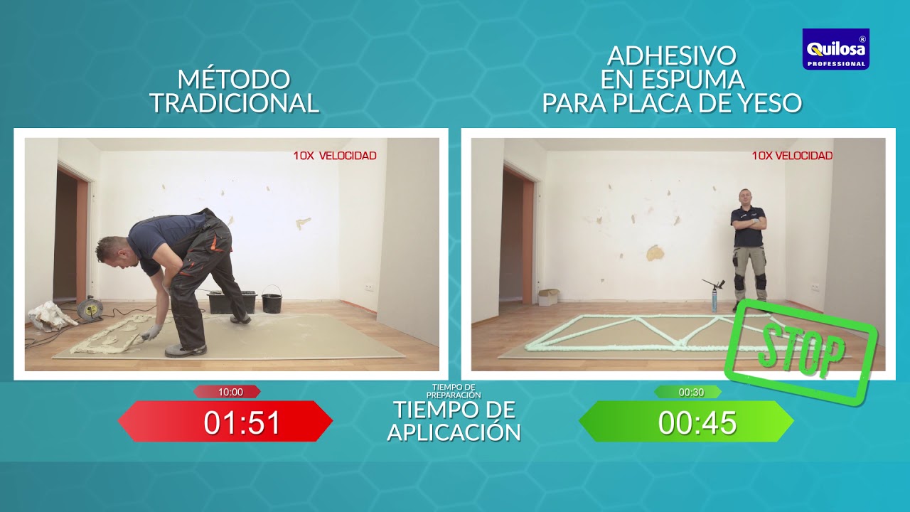 video ADHESIVO ESPUMA FIJACIÓN PLACA 840ml