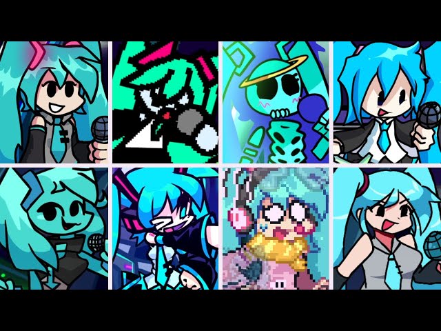 Friday Night Funkin' - Endurance but everytime it's Miku turn a Different Skin Mod is used class=