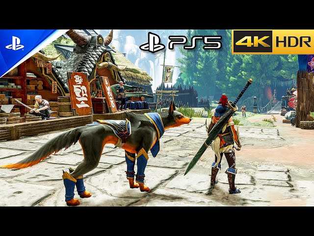 Monster Hunter Rise - 15 mins of PS5 Gameplay 4K HDR 60FPS 