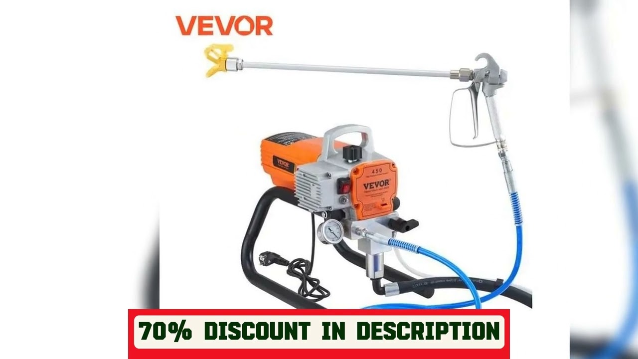 A must-have product! VEVOR 1500/1800W Airless Wall Paint Sprayer Electric Sprayer Gun Kit Adjustab