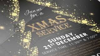 Christmas Service Flyer - Church A5 Template