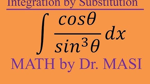 How to integrate cosx/sin^3x, indefinite integral, integration substitution, calculus