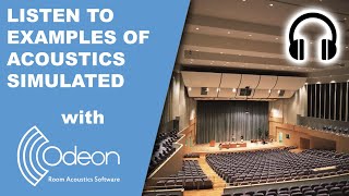 Listen to examples of auralization with ODEON Room Acoustics Software