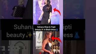 Suhana Khan With Tripati In Black Dress